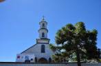 Igreja de Dalcahue, na ilha de Chiloé, no sul do Chile